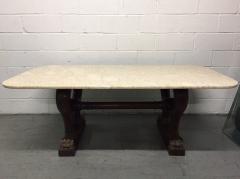 Antique Italian Marble Walnut Table - 2016636