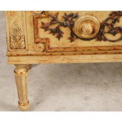 Antique Italian Neoclassical Carved Painted Commode Chest of Drawers - 3605114