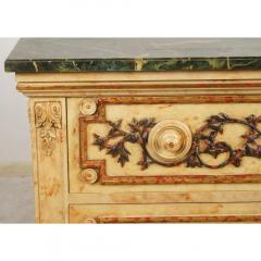 Antique Italian Neoclassical Carved Painted Commode Chest of Drawers - 3605121