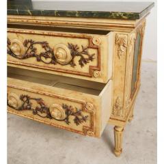 Antique Italian Neoclassical Carved Painted Commode Chest of Drawers - 3605126