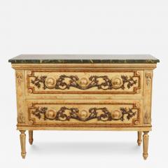 Antique Italian Neoclassical Carved Painted Commode Chest of Drawers - 3611148