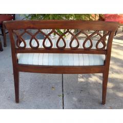 Antique Italian Neoclassical Style Spiral Back Fruitwood Settee - 4815517