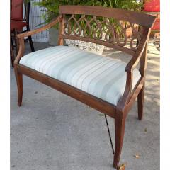 Antique Italian Neoclassical Style Spiral Back Fruitwood Settee - 4815518