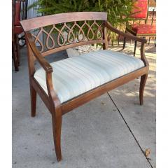 Antique Italian Neoclassical Style Spiral Back Fruitwood Settee - 4815520