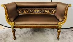 Antique Italian Venetian Burl Wood and Gilt Loveseat Settee or Canap  - 2865516