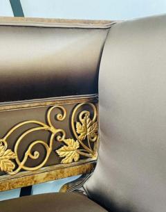 Antique Italian Venetian Burl Wood and Gilt Loveseat Settee or Canap  - 2865518