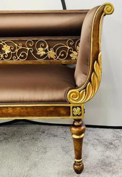 Antique Italian Venetian Burl Wood and Gilt Loveseat Settee or Canap  - 2865529