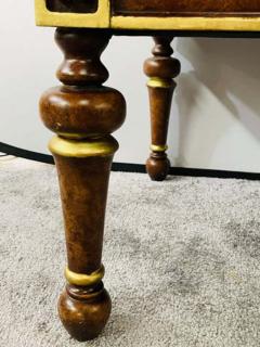 Antique Italian Venetian Burl Wood and Gilt Loveseat Settee or Canap  - 2865565