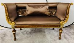 Antique Italian Venetian Burl Wood and Gilt Loveseat Settee or Canap  - 2865648