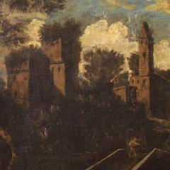 Antique Italian landscape painting from the 18th century - 4179461