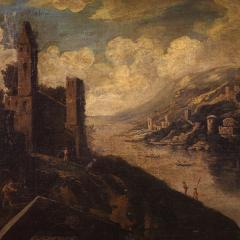 Antique Italian landscape painting from the 18th century - 4179465