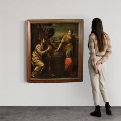 Antique Italian painting Christ and the Samaritan woman at the well - 4191025