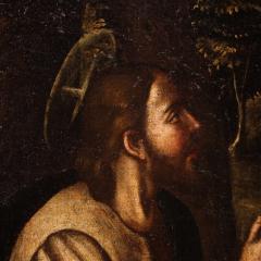 Antique Italian painting Christ and the Samaritan woman at the well - 4191031