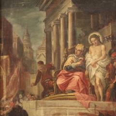 Antique Italian painting Jesus and Herod from 17th century - 3878997