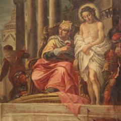 Antique Italian painting Jesus and Herod from 17th century - 3879001