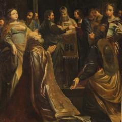 Antique Italian painting Marriage of the Virgin from the 18th century - 4370410