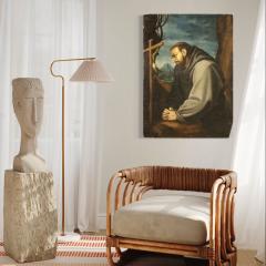 Antique Italian painting Saint Francis from 18th century - 4194255