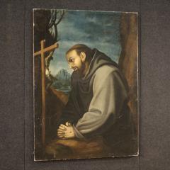 Antique Italian painting Saint Francis from 18th century - 4194262