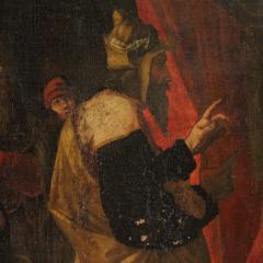 Antique Italian painting biblical scene from the 17th century - 4196842