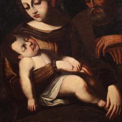 Antique Italian painting from the 17th century Holy Family - 4337738
