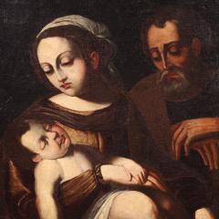 Antique Italian painting from the 17th century Holy Family - 4337740