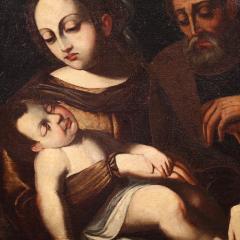 Antique Italian painting from the 17th century Holy Family - 4337744