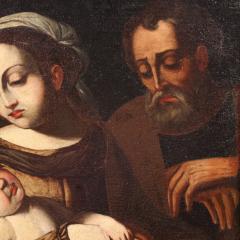 Antique Italian painting from the 17th century Holy Family - 4337748