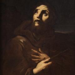 Antique Italian painting from the 17th century Saint Francis of Assisi - 4165193