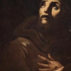 Antique Italian painting from the 17th century Saint Francis of Assisi - 4165200
