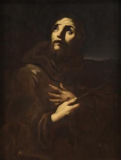 Antique Italian painting from the 17th century Saint Francis of Assisi - 4165700
