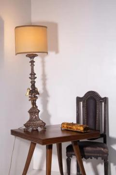 Antique Italian table lamp 1700s gilded wood No import duty we pay for it  - 4096893