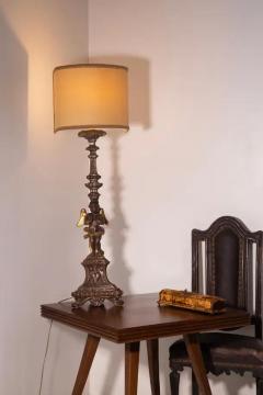 Antique Italian table lamp 1700s gilded wood No import duty we pay for it  - 4096896
