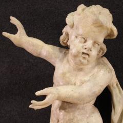 Antique Italian wooden sculpture of a cherub from the 18th century - 3949375