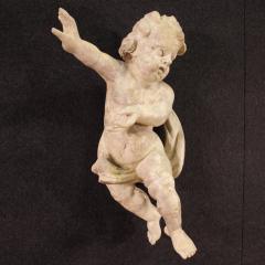 Antique Italian wooden sculpture of a cherub from the 18th century - 3949377