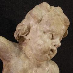 Antique Italian wooden sculpture of a cherub from the 18th century - 3949378