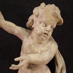 Antique Italian wooden sculpture of a cherub from the 18th century - 3949382