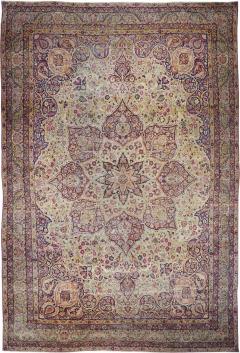 Antique Ivory Lavar Kerman Rug 10 1 x 14 11  - 4327719