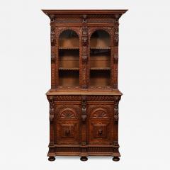 Antique Jacobean Carved Oak Cabinet - 3805154