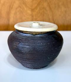 Antique Japanese Ceramic Tanba Chaire with Lid - 4315562