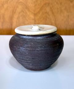 Antique Japanese Ceramic Tanba Chaire with Lid - 4315563