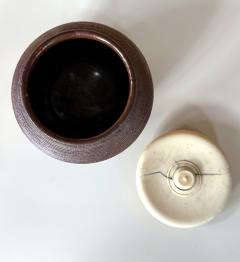 Antique Japanese Ceramic Tanba Chaire with Lid - 4315568