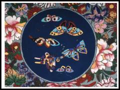 Antique Japanese Cloisonne Enamel Charger Plates - 3902965