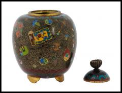 Antique Japanese Cloisonne Enamel Koro with TAKARA MONO SYMBOLS Precious Things - 3903284