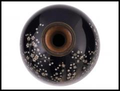 Antique Japanese Cloisonne Enamel Silver Wire Blossom Vase - 3903849