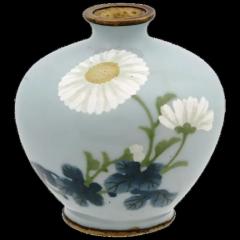 Antique Japanese Cloisonne Enamel Wireless Vase - 3901680