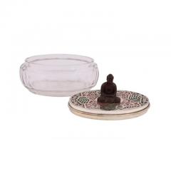 Antique Japanese Glass An Enamel Box With Buddha - 3899824