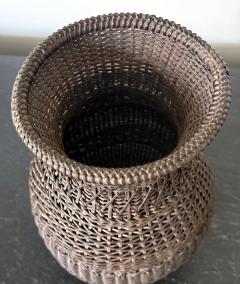 Antique Japanese Hanging Ikebana Bamboo Basket - 4637606