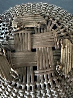 Antique Japanese Hanging Ikebana Bamboo Basket - 4637608