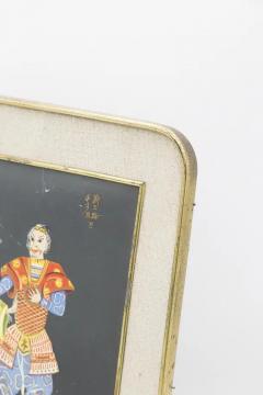 Antique Japanese Jute and Brass Painting First Date - 3674173