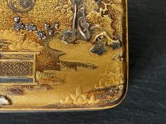 Antique Japanese Lacquer Kobako with Silver Inlays Edo Period - 2549148